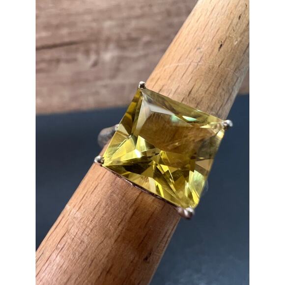 SOLD 
NEW size 7 lemon quartz citrine sterling silver ring 5.05 grams - Picture 8 of 16